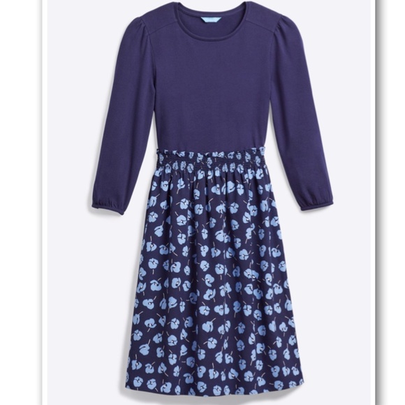 Draper James Navy and Blue Patterned Mini Dress - Picture 3 of 10